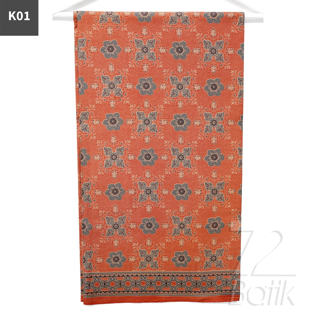 KAIN BATIK PREMIUM Bahan Katun Motif Kembang Nitik Warna Merah Bata 721821 Cap 72 Jarik Jarit Samping Kebat Panjang Batik Katun Modern Premium Bahan Seragam Batik Pernikahan Kantor Keluarga Murah Kamen Jadi Batik Bali Lembaran