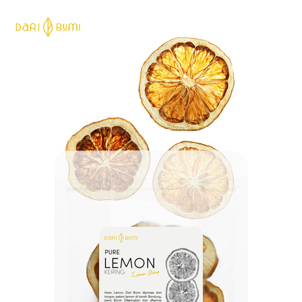 Lemon Kering Dried Lemon Slice 25gr Grade A Dari Bumi