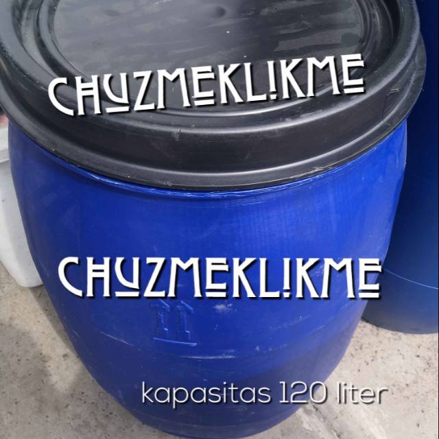 Tong air boga 120 liter,150 liter (tutup hitam)/Tempat sampah biru/Tong biru 120 liter,150 liter/gen