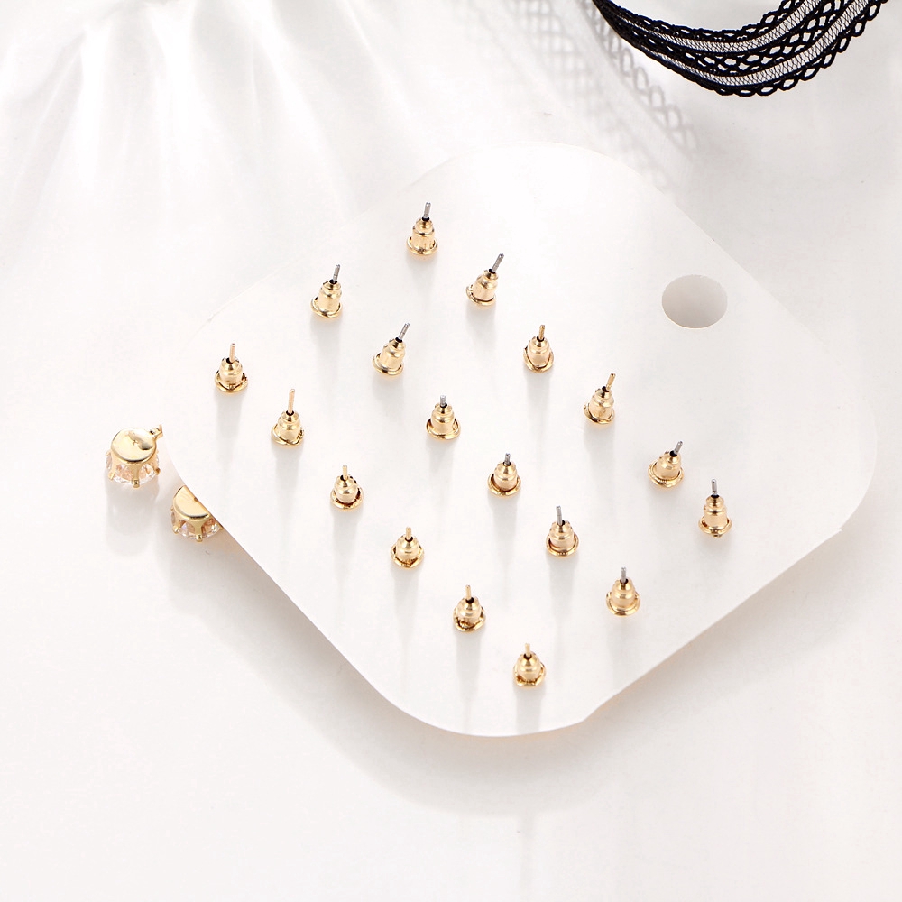 YEEZII Set Anting Tusuk Mewah Bahan Metal + Mutiara untuk Hadiah Wanita