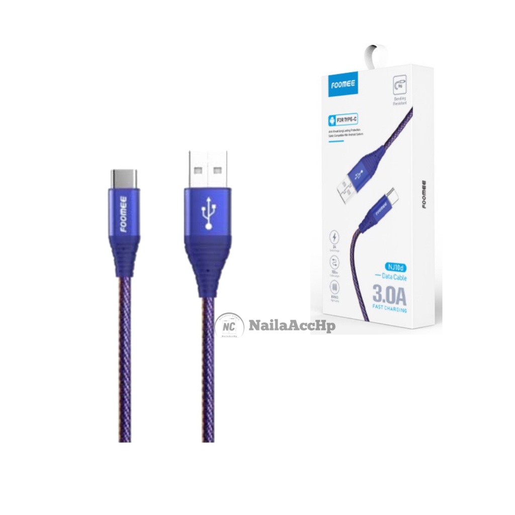 KABEL DATA  TYPE-C FOOMEE NJ10D FAST CHARGING 3.0A ORIGINAL USB CHARGER