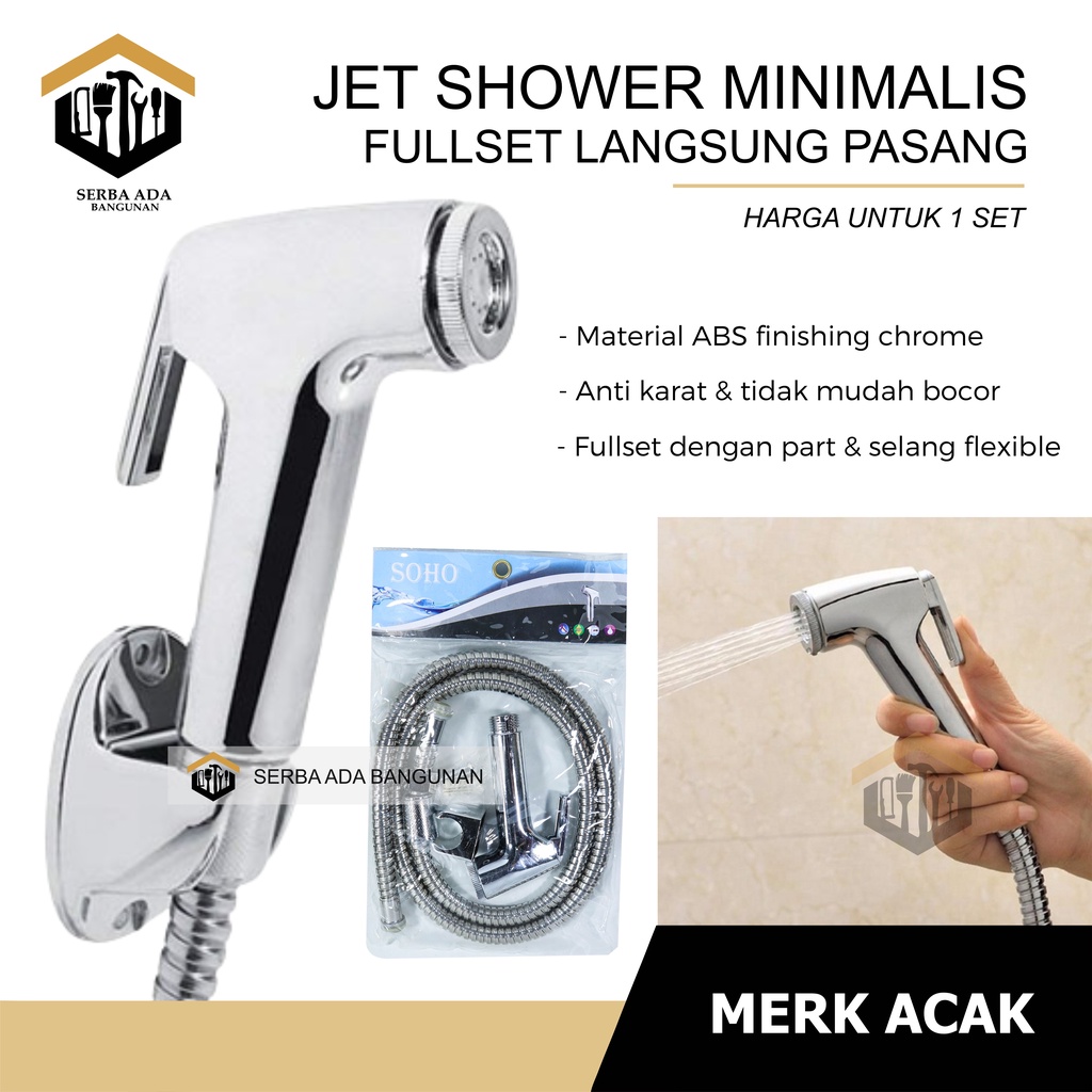 Jet Shower Kloset Toilet Closet Wasser Cebok WC Semprotan Duduk Kamar Mandi Ringan Kamar Mandi