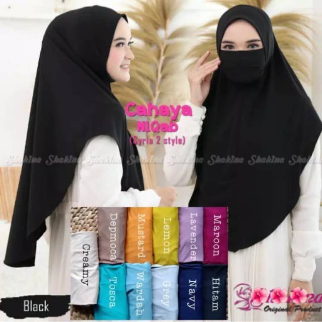 Hijab instan Niqab / niqob jersey / Hijab masker instan jersey ukuran STANDAR