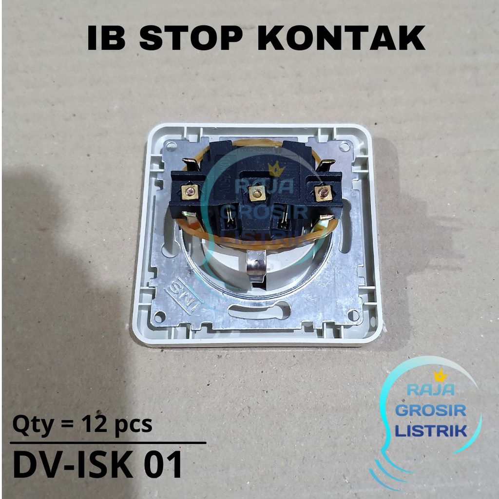 Grosir 12 Pcs DUTRON Stop Kontak Inbow DV ISK 01 Stop Kontak Tanam Dinding