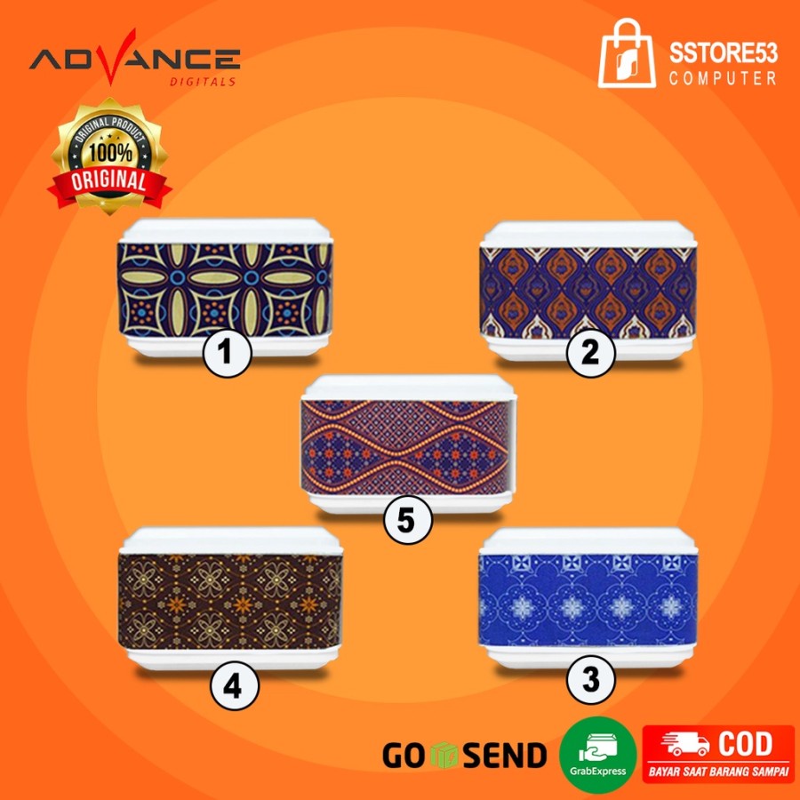 SPEAKER AL-QURAN ANAK MEMORY FULL MUROTTAL SPEAKER  ADVANCE TP-600 BT batik