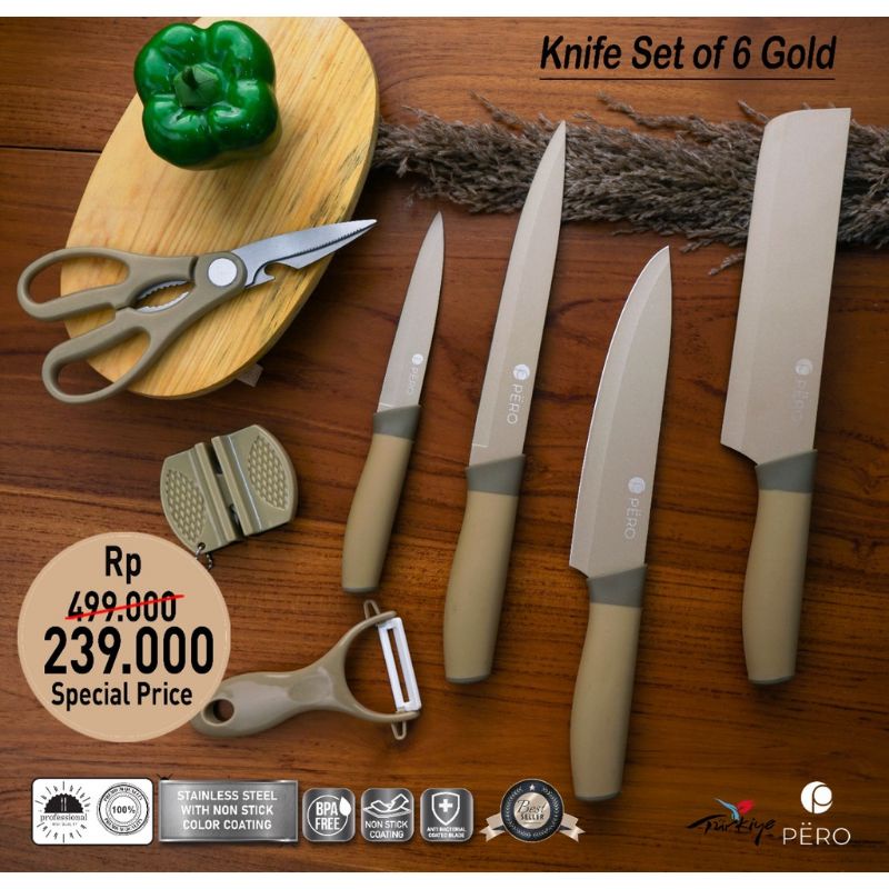 Pero Granite Knife Set  of 7
