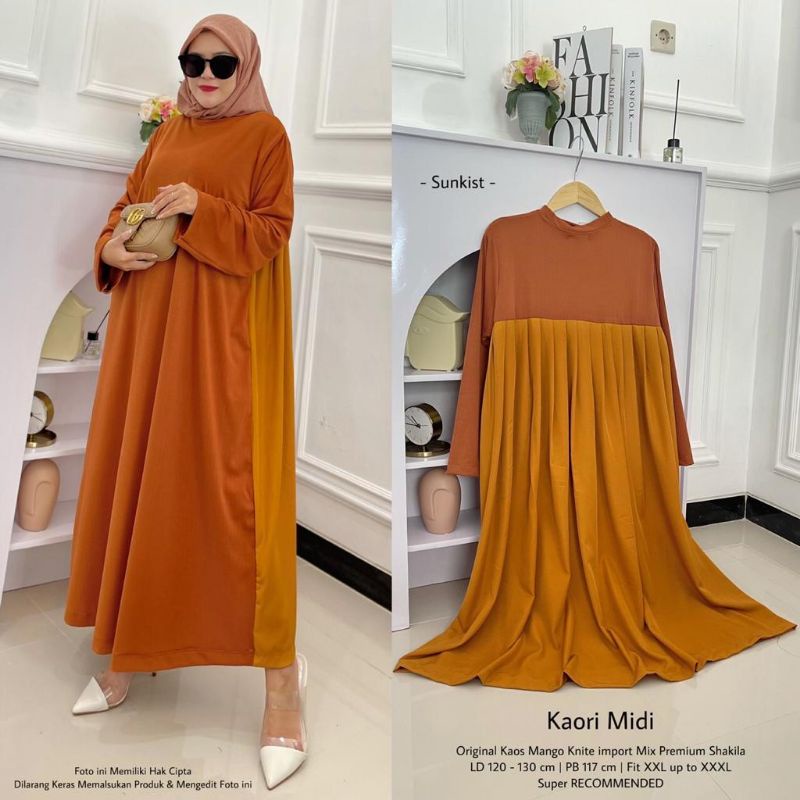 Kaori midi dress katun mix by marvelous