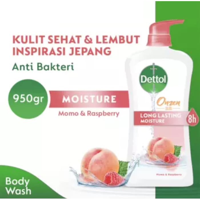 Dettol Onzen Sabun Mandi Cair Momo & Raspberry 950g Pump