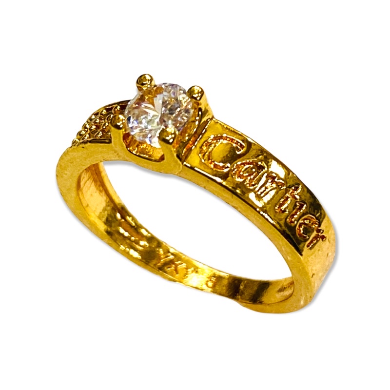 Cincin wanita //cincin model petir // cincin lapis emas// perhiasan//cincin permata