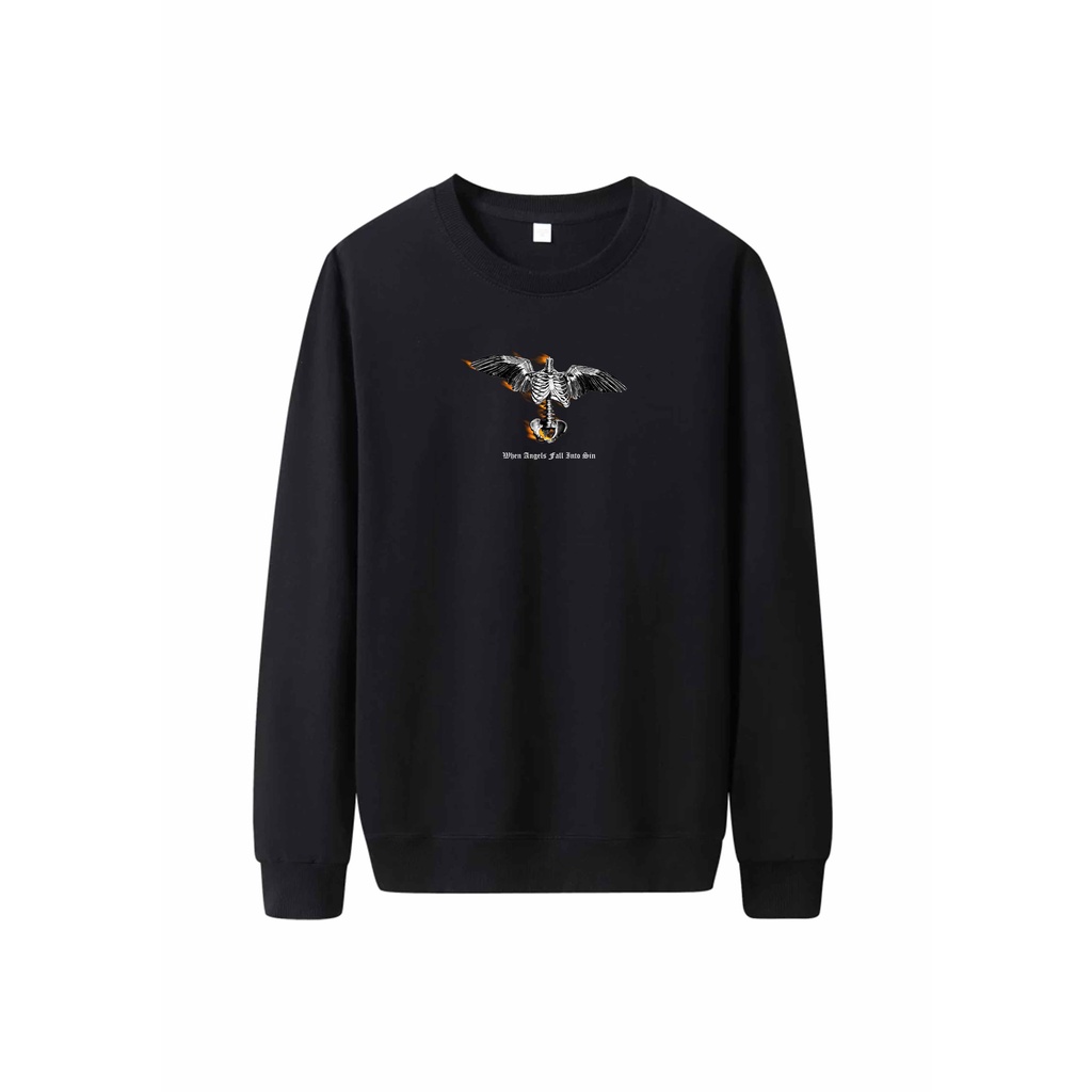 Sweater Pria Sin Angels Crewneck Pria M - XXL