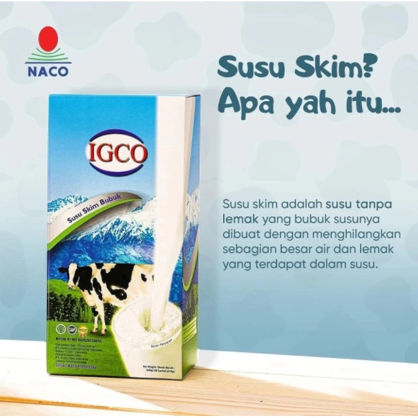 

New Packaging!! Susu Skim Bubuk IGCO Colostrum BPOM - 1 Box isi 30 Sachet