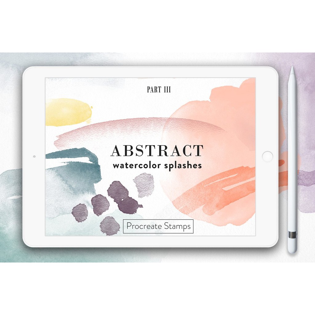 Procreate Brush - Abstract Watercolor Procreate Stamps Aesthetic Brush