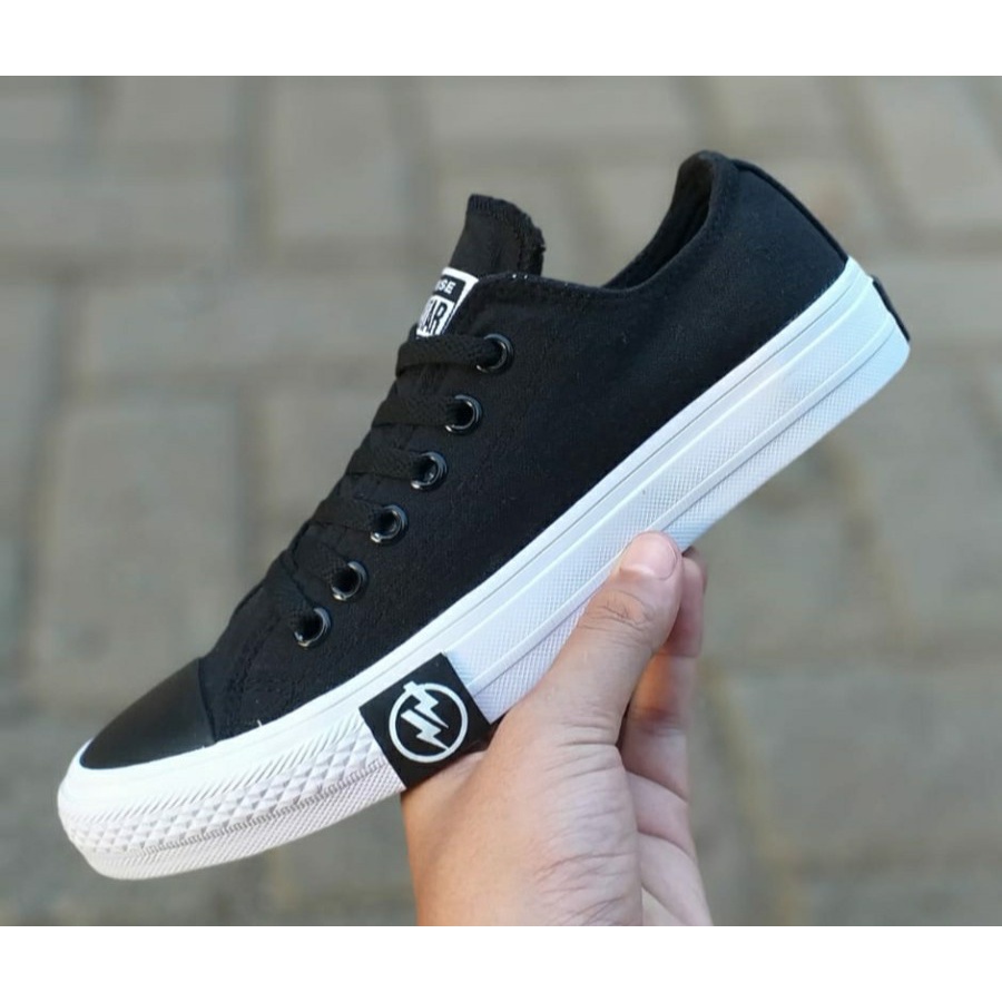 100% Premium Converse CT Flash Chuck Taylor All Star Black/Hitam Pria Wanita Unisex Free Box