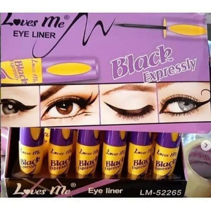 `ღ´ PHINKL `ღ´ loves me eyeliner liquid cair kuas kuning waterproof anti luntur transferproof