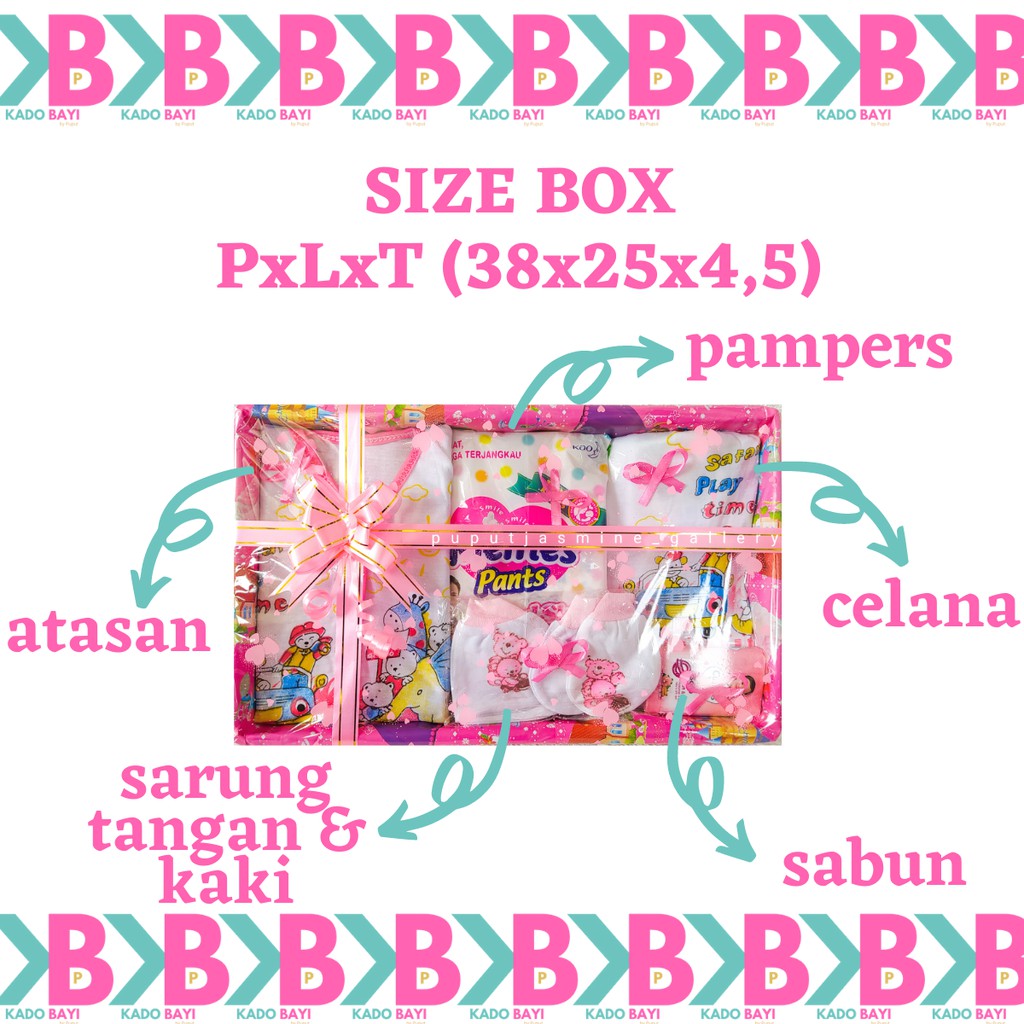 KADO BAYI PAKET C Perempuan Laki Laki Baru Lahir Lahiran Murah Babygift Newborn Baby Gift Set Box Hampers Girl Boy Unisex Parsel Parcel murmer Paket C