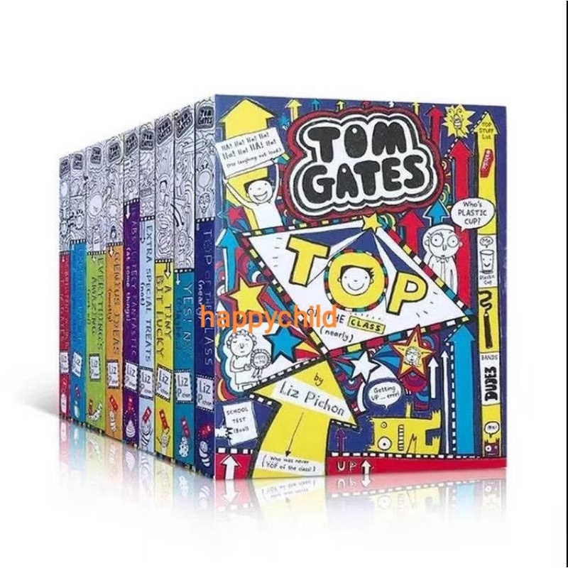 10 books Tom Gates Full Collection by L Pchon buku impor happychild