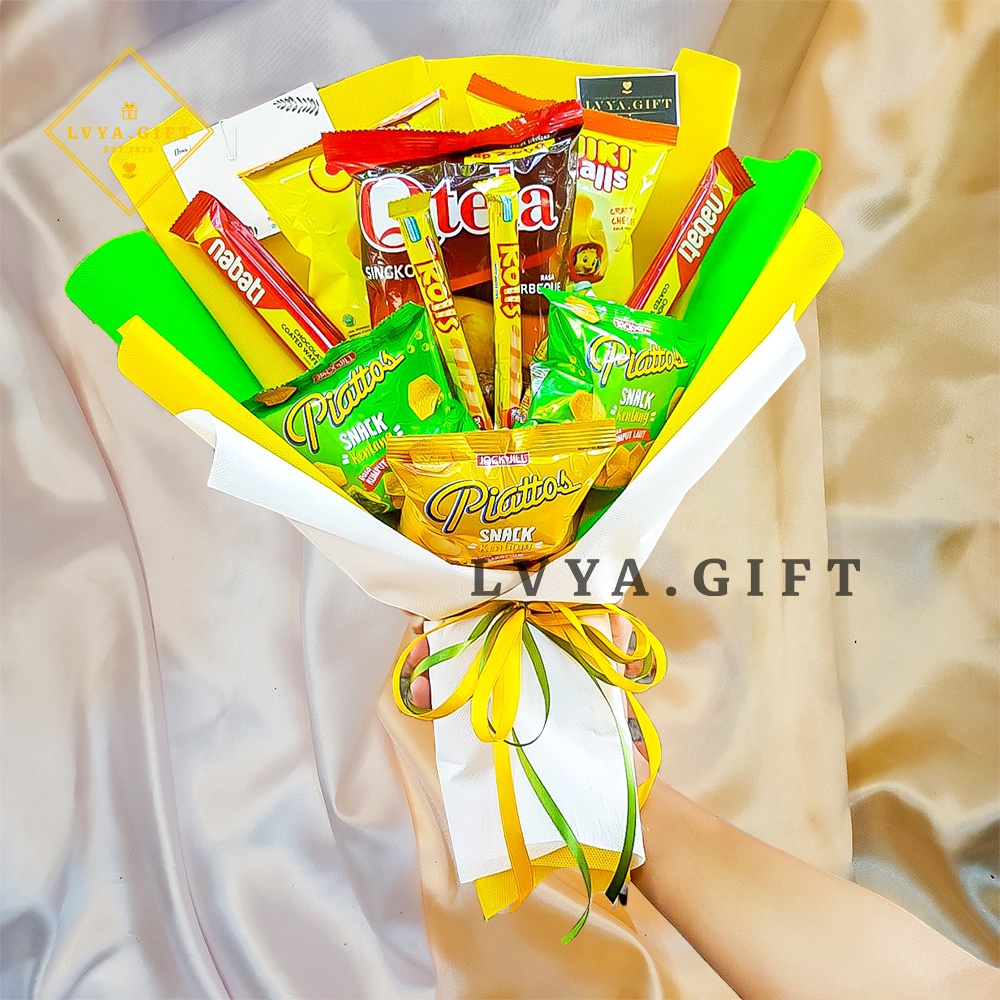 (SNACK 0037) Buket Snack tema hijau | Buket snack wisuda | Buket snack ulang tahun | Snackbouquet murah | Bouquet snack murah | Snackbouquet wisuda | Buket snack ultah| Buket snack wisuda | Buket snack ulang tahun | Buket anniversary | Buket