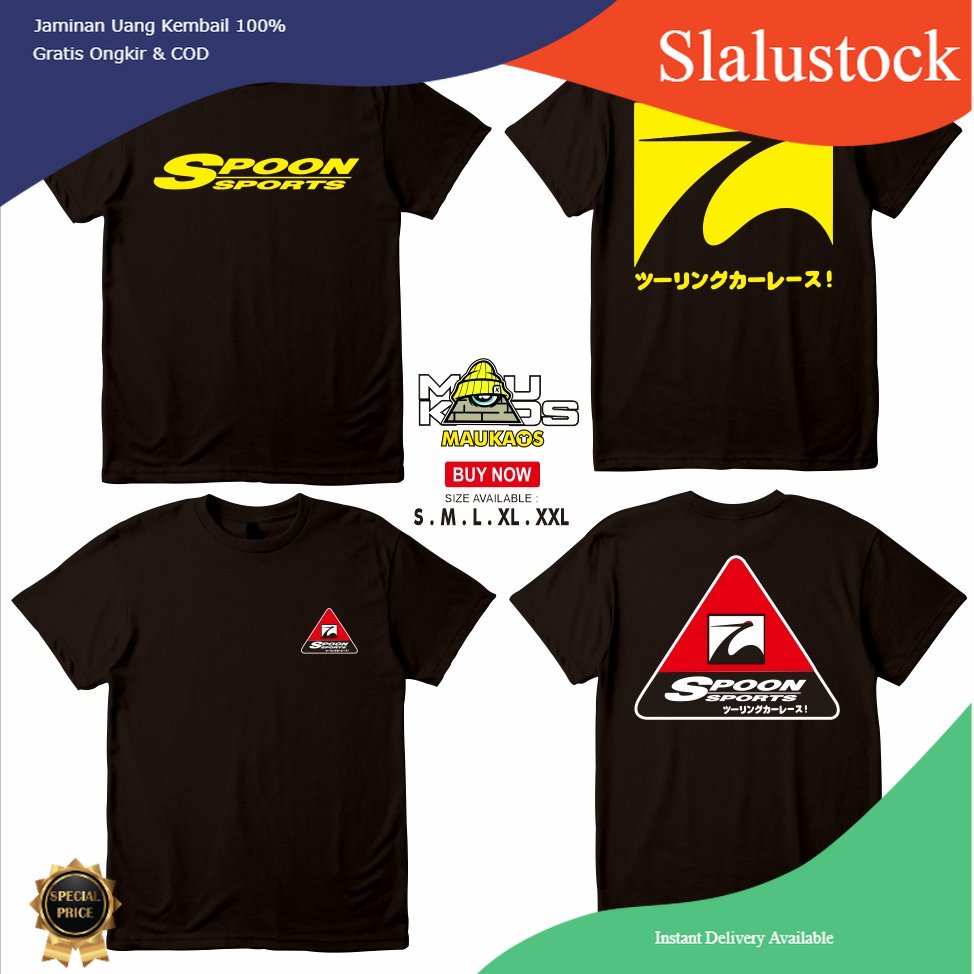 Slalustock Kaos Racing Spoon Sports Kaos Otomotif
