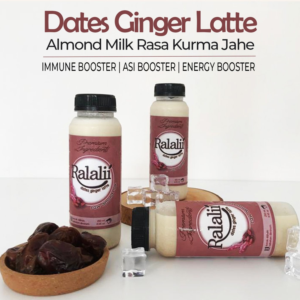 

Ralalii Susu Almond Kurma Jahe / Dates Ginger Latte / Dates Almond Milk / Dairy Free Milk 250ml