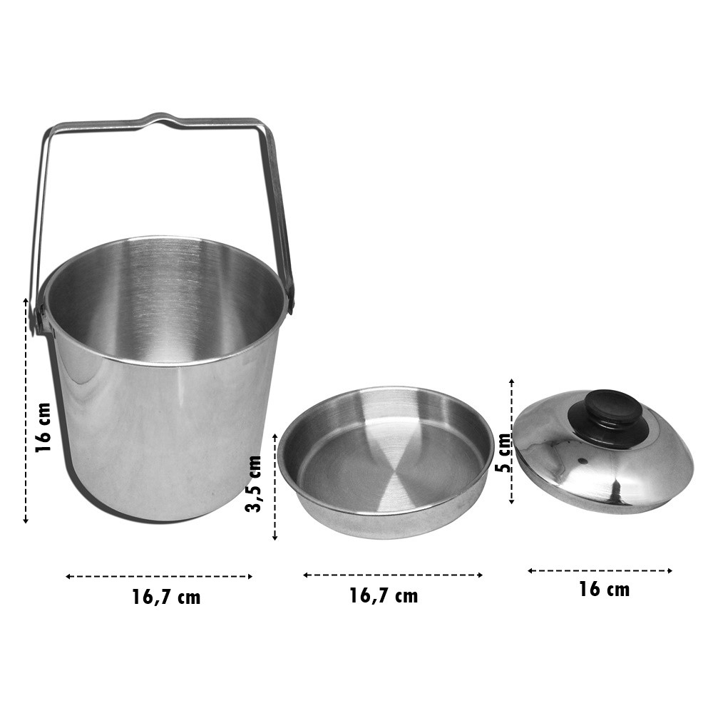 Rantang Tunggal Maspion Single Food Carrier 16cm Stainless Steel - Silver