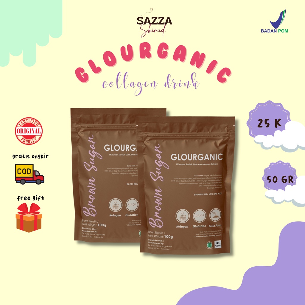 [READY] GLOURGANIC COLLAGEN DRINK BOBA | MINUMAN COLLAGEN GULA AREN BROWN SUGAR KOLAGEN BY GLOURGANI