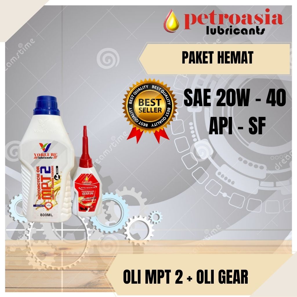 PAKET HEMAT SPECIAL PACKAGE OLI MPT 2  + OLI GEAR PETROASIA 120ML MURAH JASO SF 20 ORIGINAL