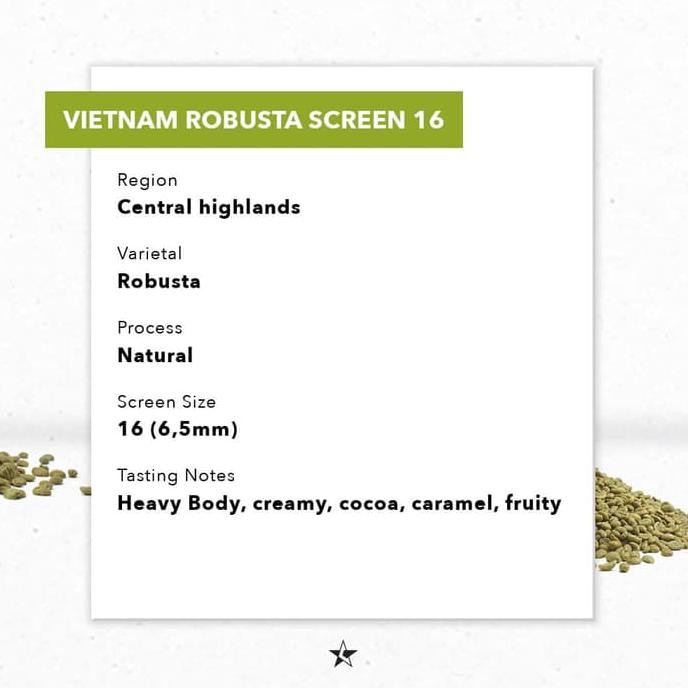 

Kopi- Robusta Green Beans - Vietnam Natural - 1Kg -Biji-Kopi.