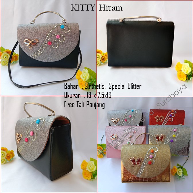 Tas Kecil,Tas Imut,Tas Kondangan,KITTY_Hitam