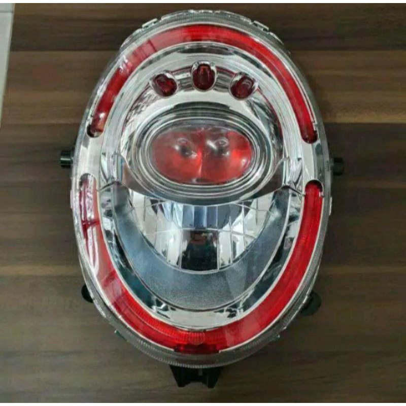 Reflektor Lampu Depan Scoopy FI 2017+LED Merah Variasi-WIN