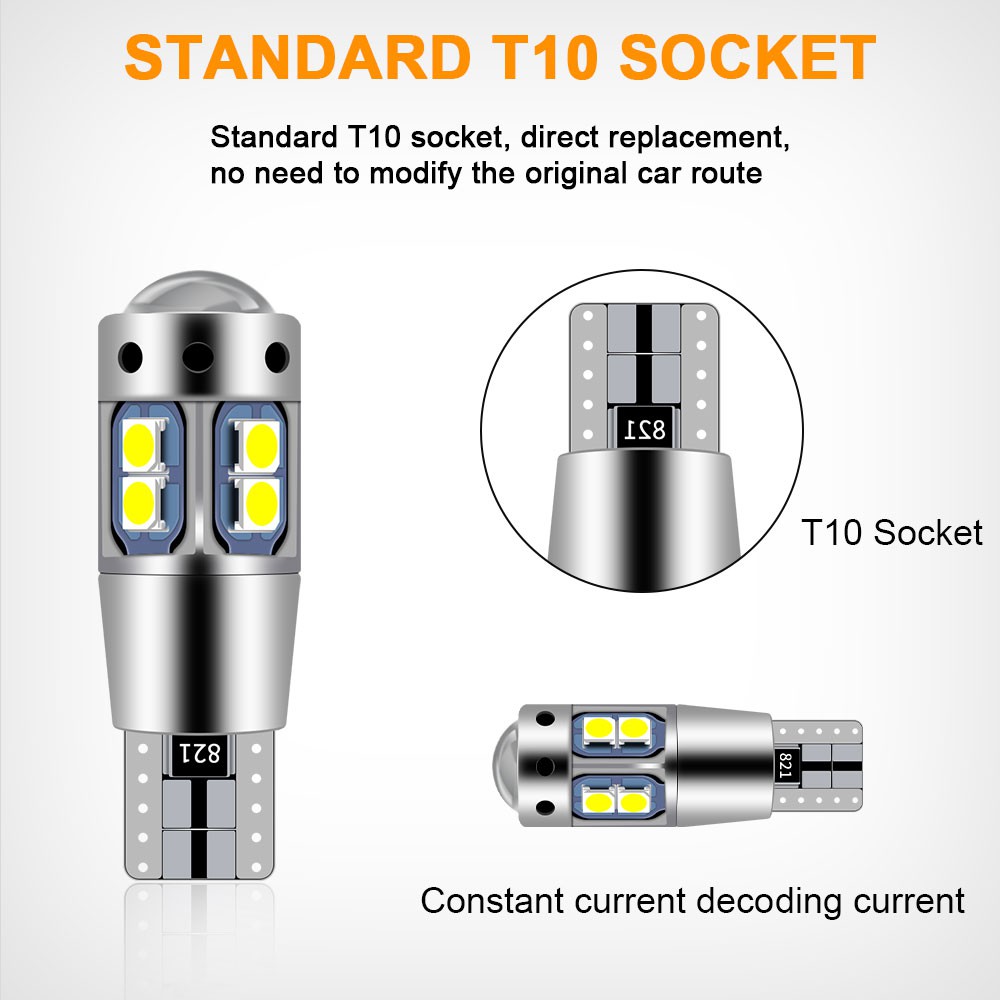 1 Pcs T10 W5W Super Terang 3030 10 LED Interior Mobil Membaca Lampu Senja LED Mobil Lampu kota Led Motor