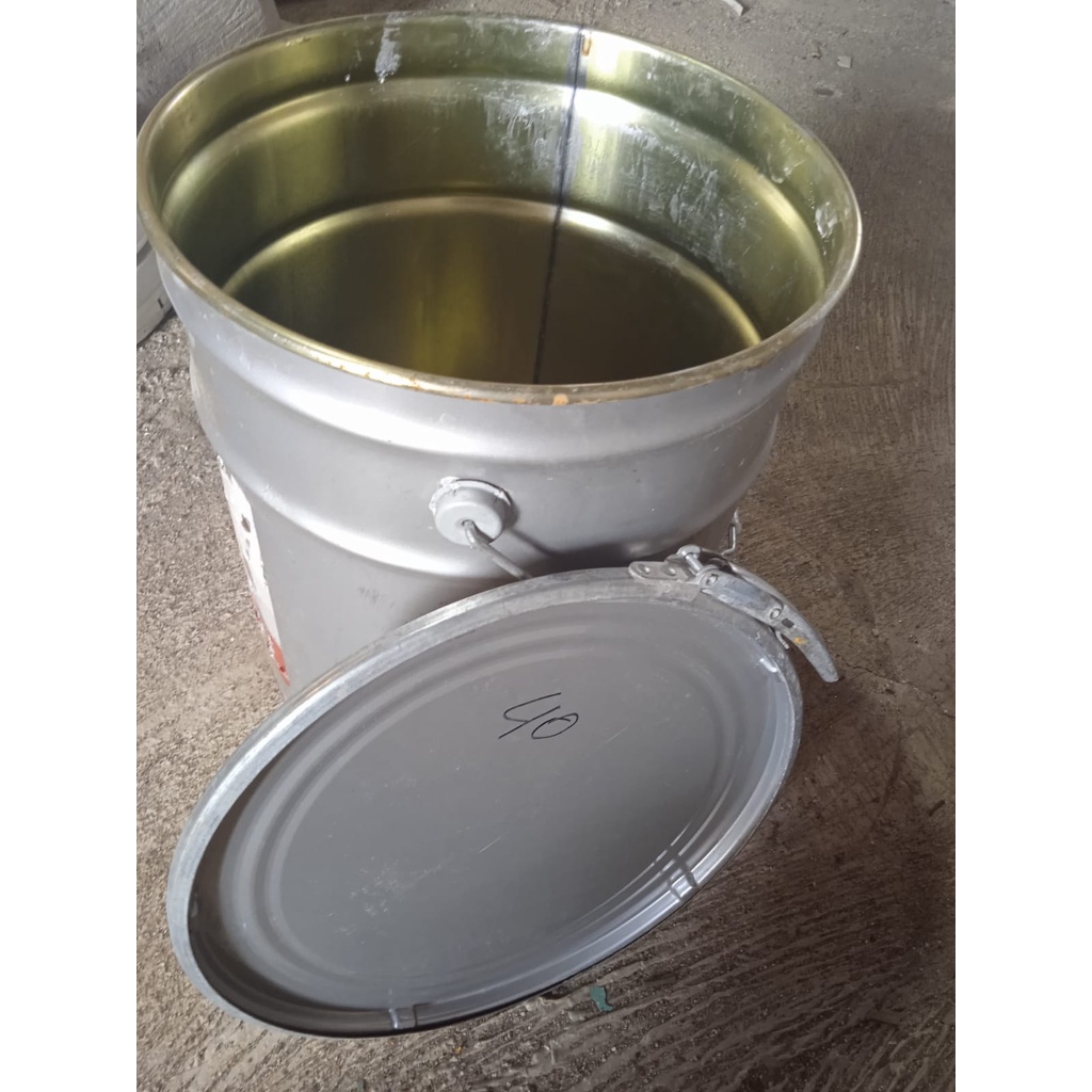 Ember kaleng bekas 25kg palken 25kg lengkap tutup