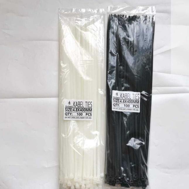 

Eksklusif Kabel Ties Cable Tie 4.8 x 400mm (40cm) CV 400 Kualitas baik - Putih MCA