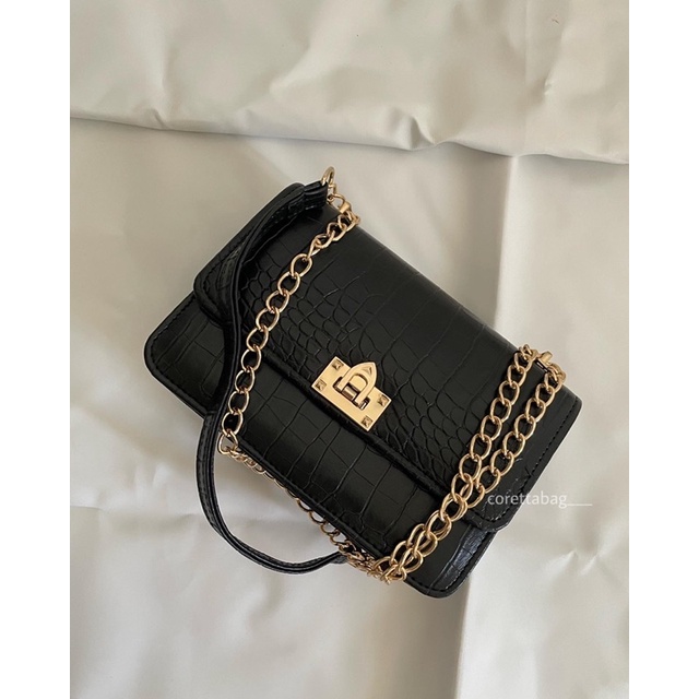 Tas croco alexis shoulderbag & slingbag