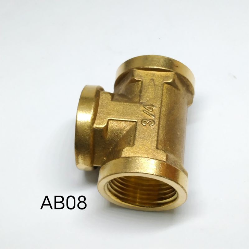 TEE DRAT Kuningan berkualitas Anti karat 3/4 x 3/4 inch