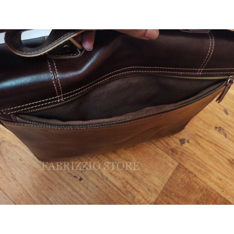 tas selempang kerja pria kulit asli