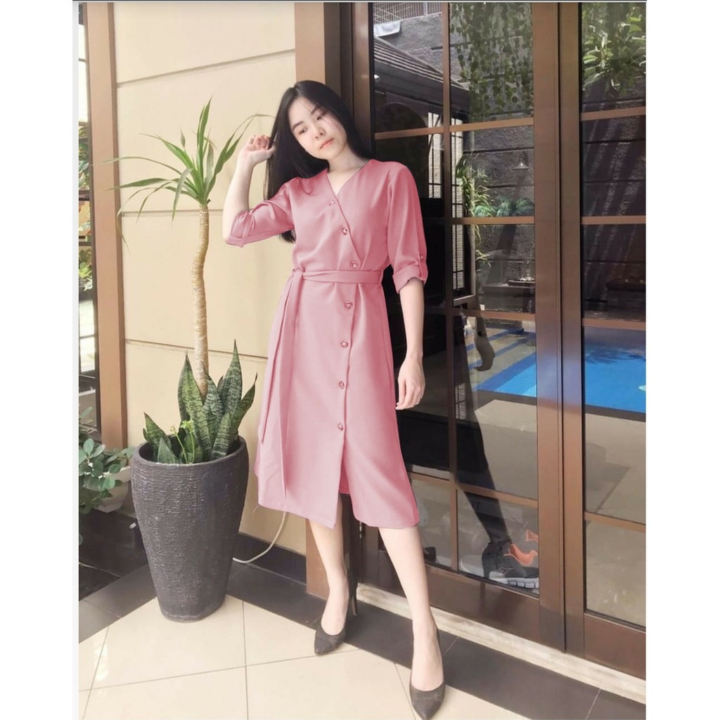 FWG - DRESS ICHIKO / DRESS WANITA / DRESS / DRESS KOREA STYLE / BAJU WANITA / PAKAIAN WANITA