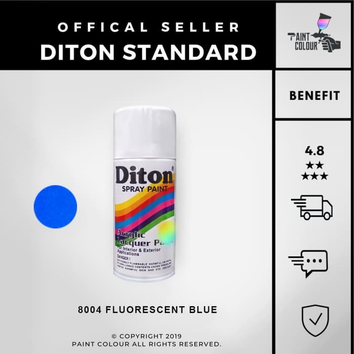 Diton Cat Semprot FLUORESCENT (Skotlet Stabilo) 8004 Blue