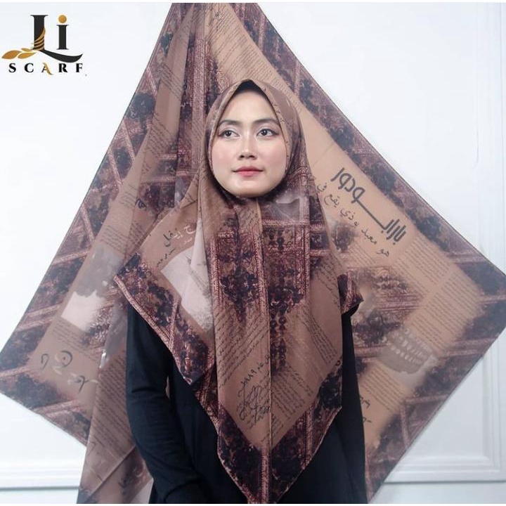ORI ASLI Li Scraft Arabic Vintage Scarf~ Brown
