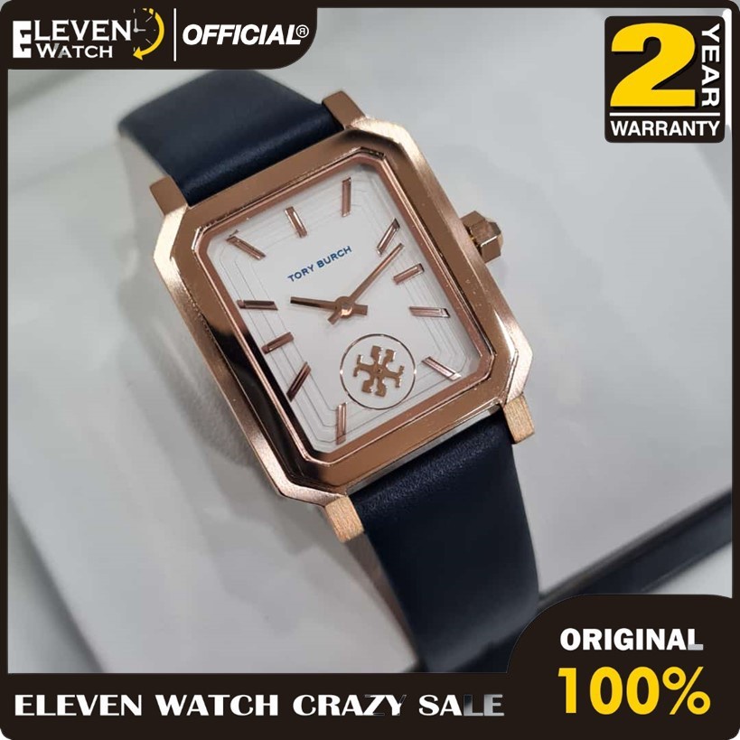 [Promo] Jam Tangan Wanita Tory Burch TBW 1503 / TBW1503 Robinson Watch Brown Leather/Gold-Tone  Gara