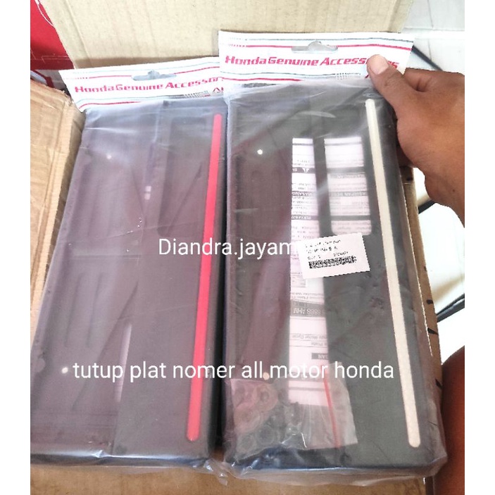 tutup plat nomer Honda isi 2 depan + belakang all motor Honda matic bebek