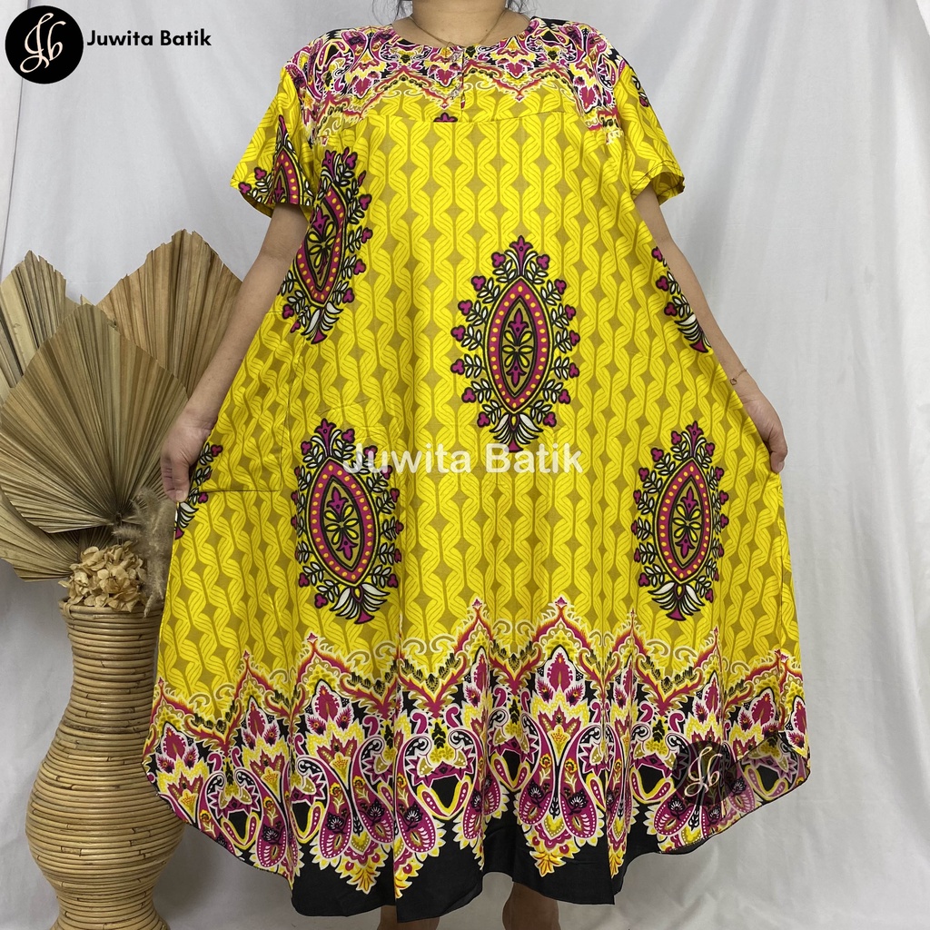 Juwita Batik - Daster Payung Jumbo LD 130 Model Nagita Busui Kancing Dada Kekinian