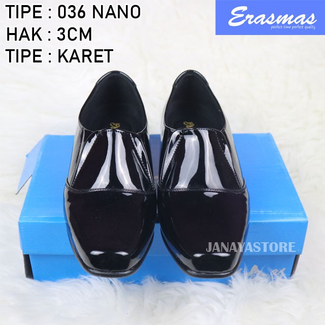 Sepatu Ankle Boot Karet 036 Erasmas Hak 3cm Polwan Kowad Satpol PP