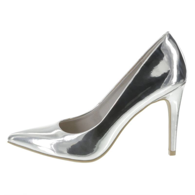 Pre❤ High Heels Fioni Silver by Payless