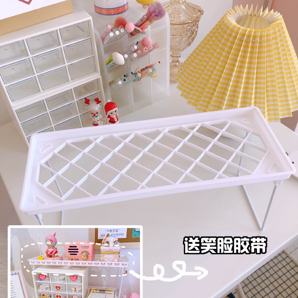 Gadis Jiugongge Desktop Storage Box Laci Transparan Kosmetik Shelf Mahasiswa Stationery Finishing Bo Shopee Indonesia