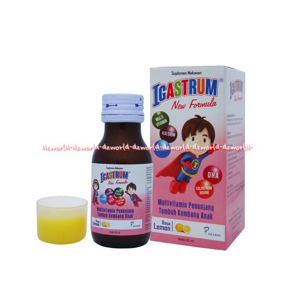 Igastrum New Formula Multifitamin Penunjang Tumbuh Kembang Anak 60 Ml Rasa Lemon iga Strum