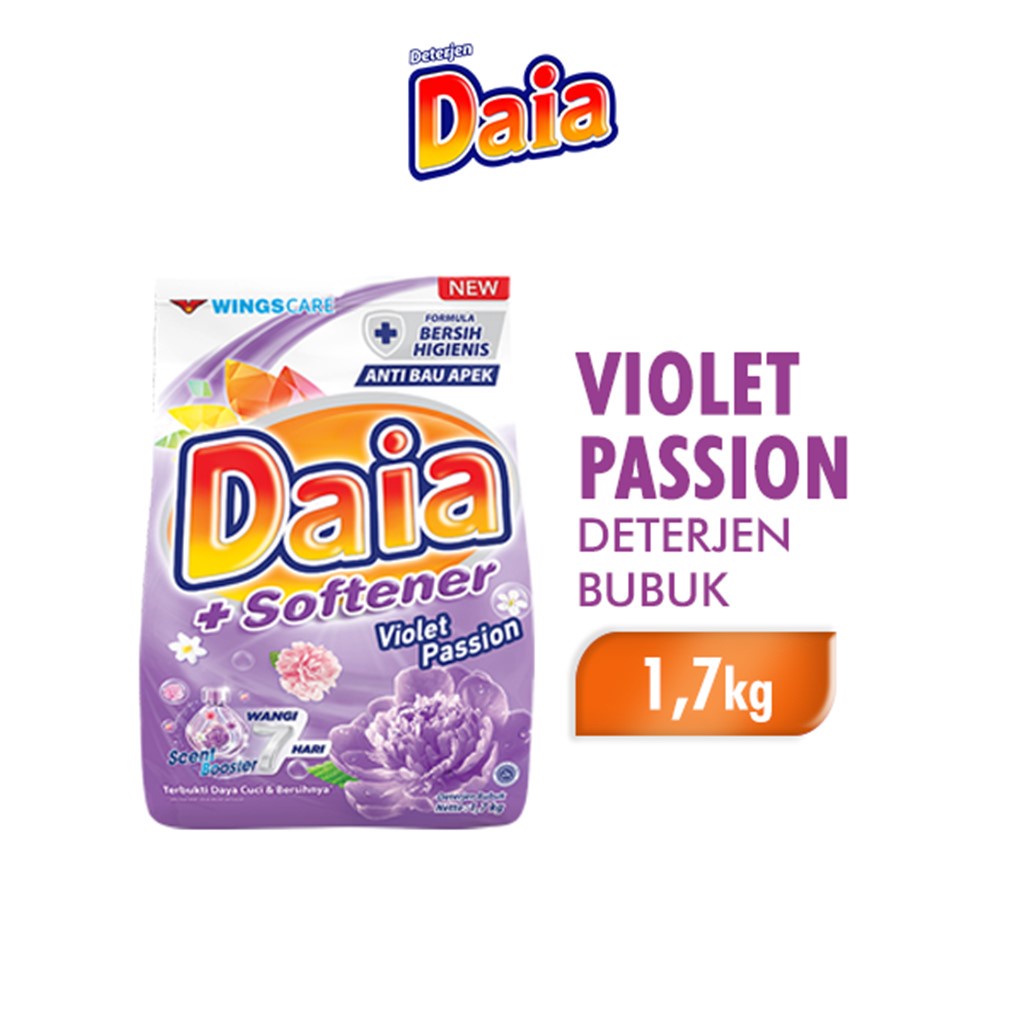 

Daia Deterjen Softener Violet Passion 1.7kg 1.7 kg 1700gr 1700 gram