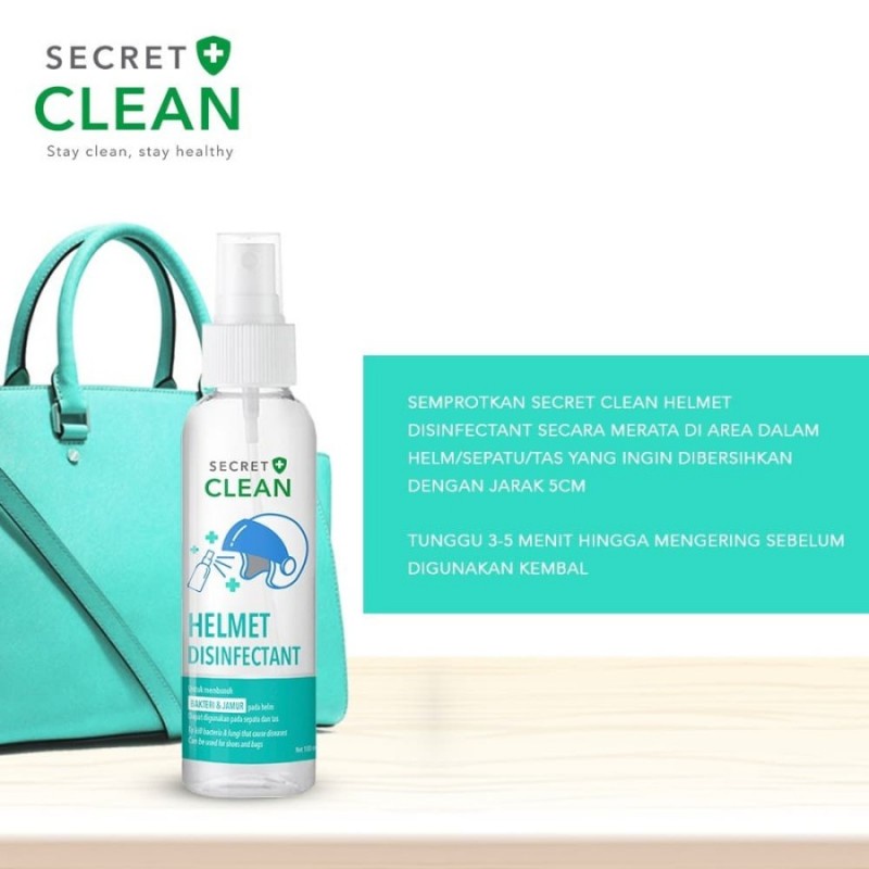 Secret Clean Helmet Disinfectant Spray Pembersih Helm - 100 ml