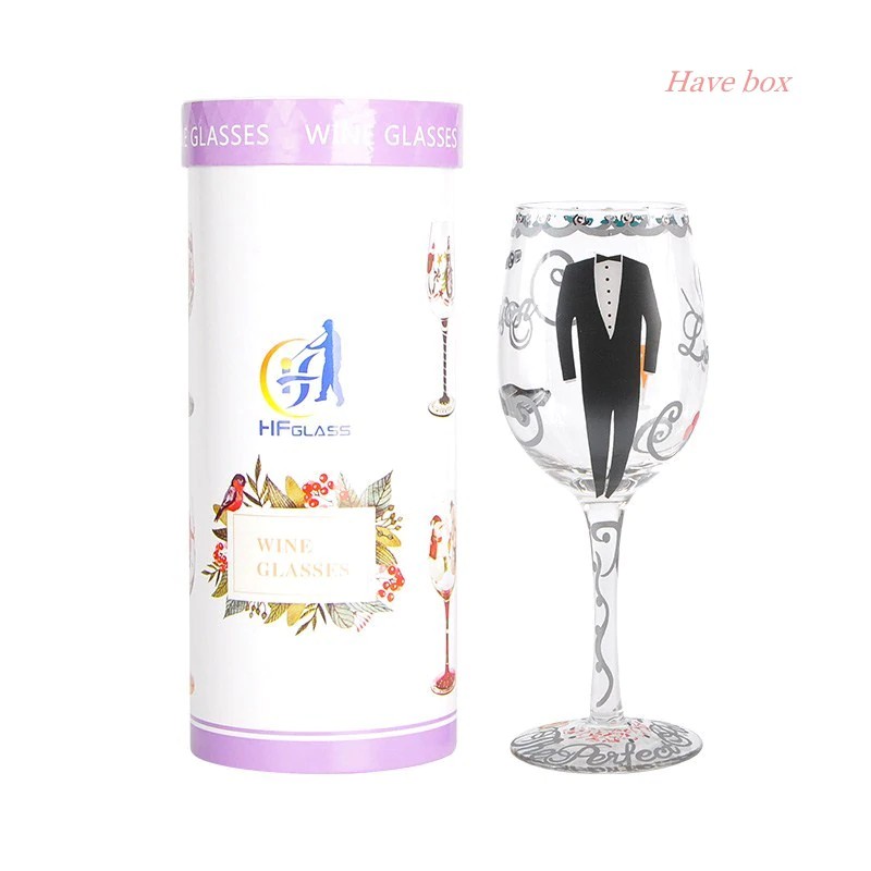 Wedding Wine Glass Stained Glass Crystal Wine Glass Goblet Wine Glass Birthday Gift Couple Cup
