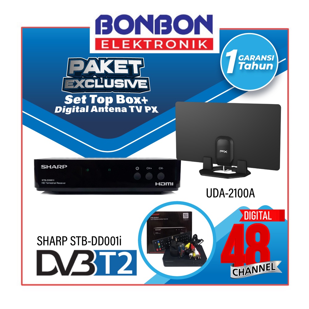 Bundling Sharp Set Top Box STB-DD001i + Antena Digital PX UDA-2100A