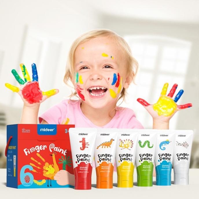 

Mideer Finger Paint 6 colours Washable Non Toxic Cat Tangan Anak